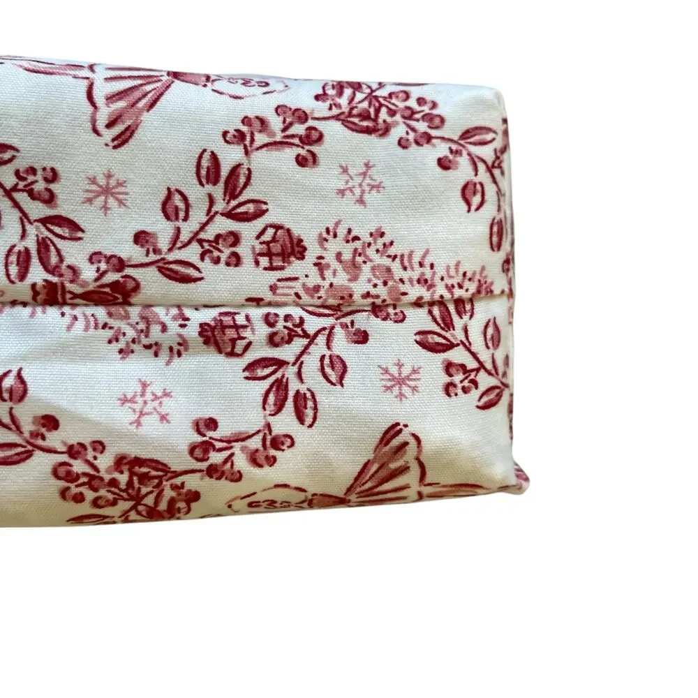 Envogue TWIN 4pc Sheet Set Nutcracker Toile Christmas Bedding Red & White New